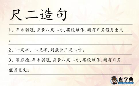 尺二造句