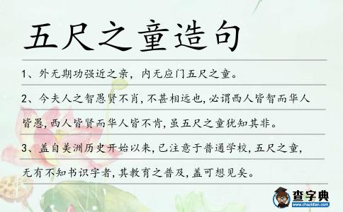 五尺之童造句
