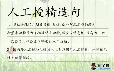 人工授精造句