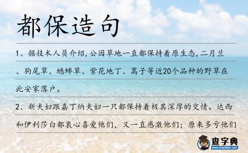 都保造句