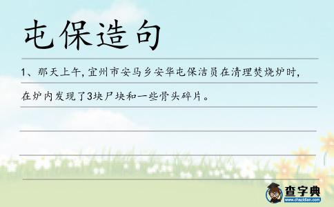 屯保造句