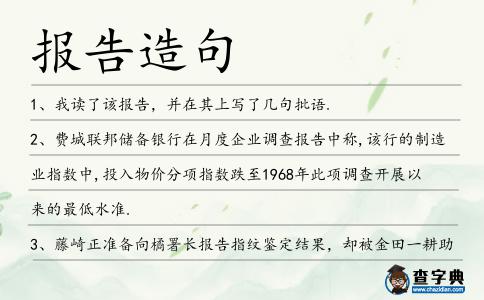 報告造句