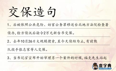 交保造句
