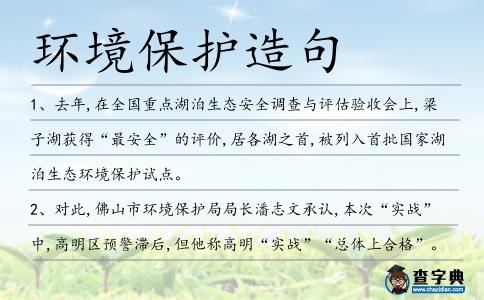 環境保護造句