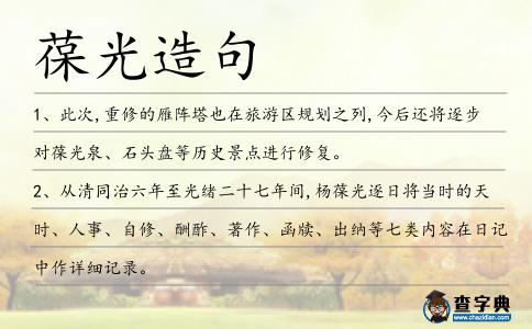 葆光造句