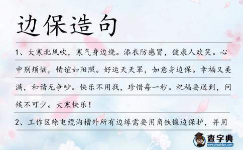 邊保造句