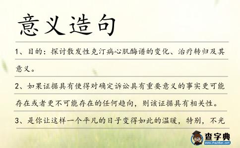 意義造句