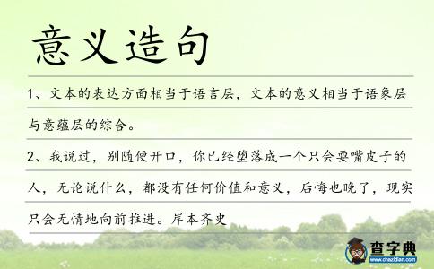 意義造句