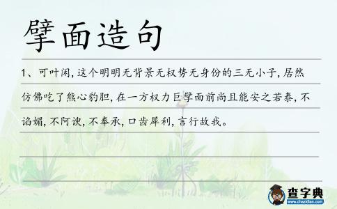 擘面造句