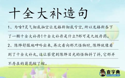 十全大補造句