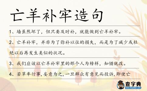 亡羊補(bǔ)牢造句