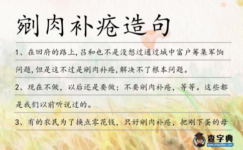 剜肉補瘡造句