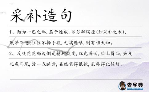 采補造句