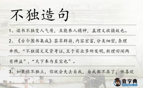 不獨造句