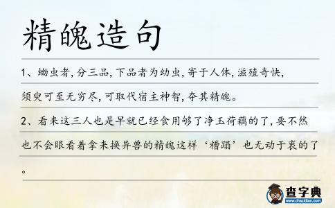 精魄造句