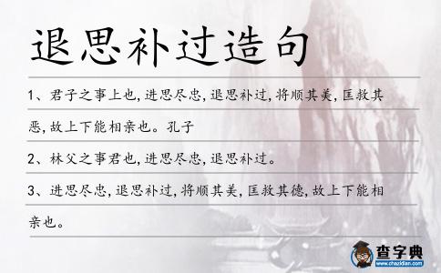退思補(bǔ)過(guò)造句