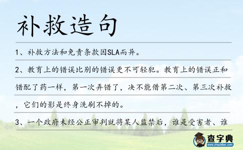 補救造句