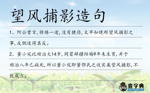 望風(fēng)捕影造句