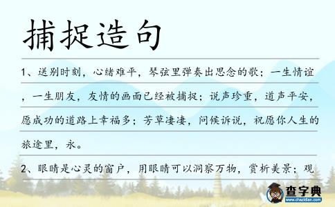 捕捉造句