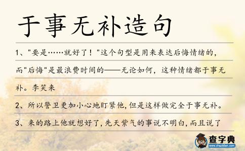于事無補(bǔ)造句