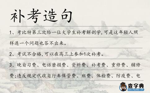 補(bǔ)考造句