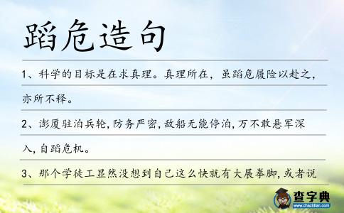 蹈危造句