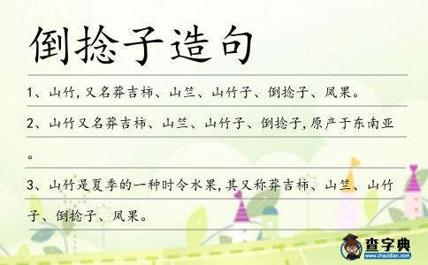 倒捻子造句