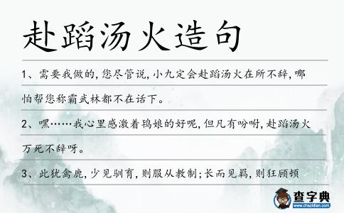 赴蹈湯火造句