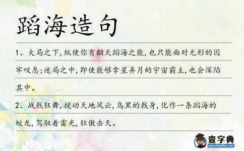 蹈海造句