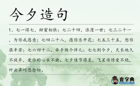今夕造句