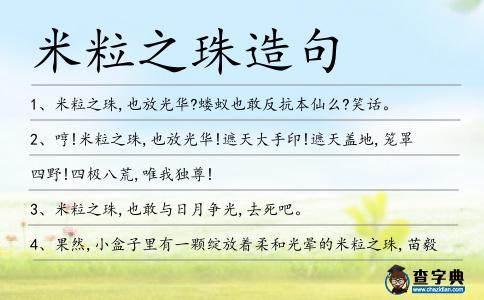 米粒之珠造句