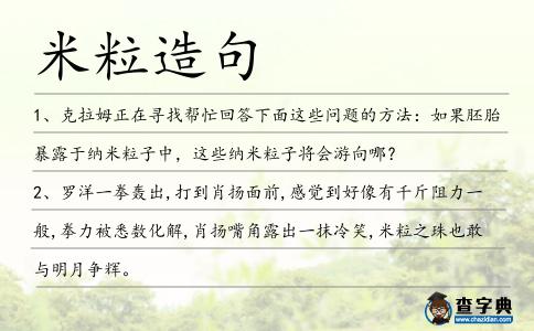 米粒造句
