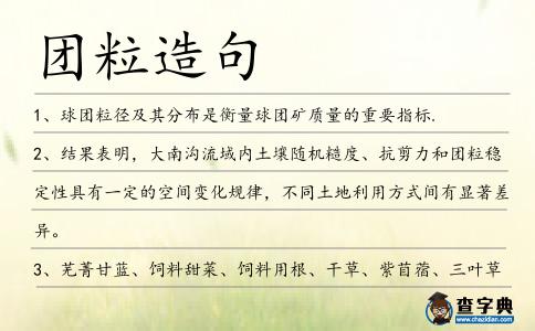 團粒造句