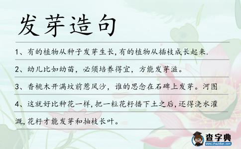 發(fā)芽造句