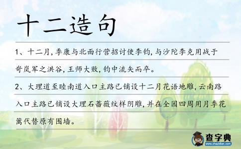十二造句