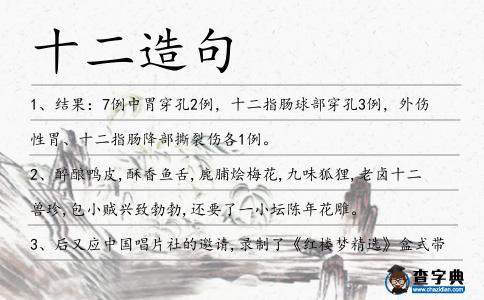 十二造句