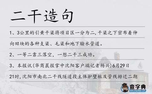 二干造句