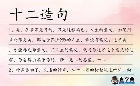 十二造句