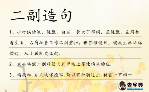 二副造句