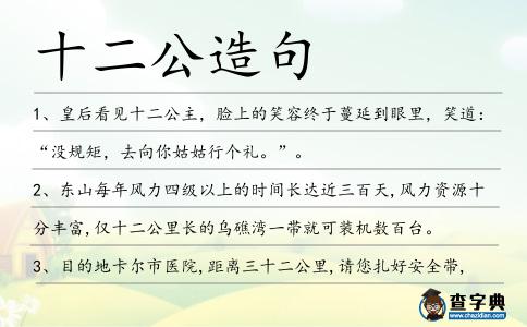 十二公造句
