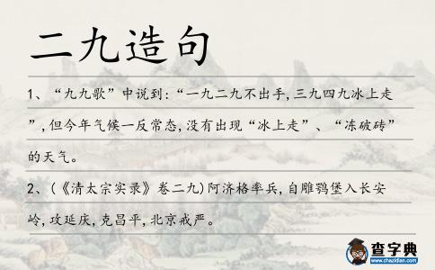 二九造句