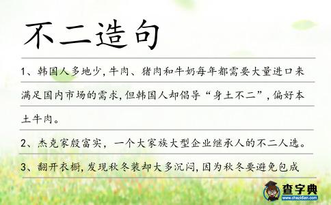 不二造句