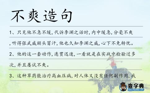 不爽造句