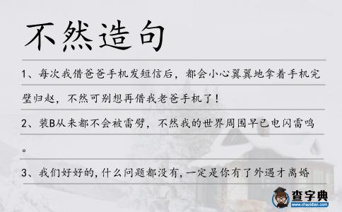 不然造句