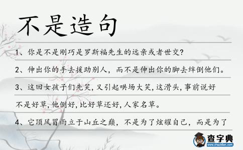 不是造句