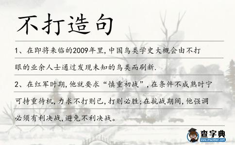 不打造句