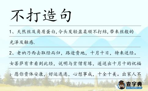 不打造句