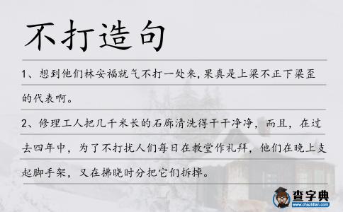 不打造句