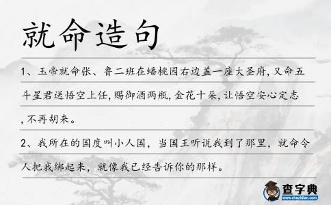 就命造句