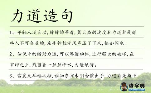 力道造句